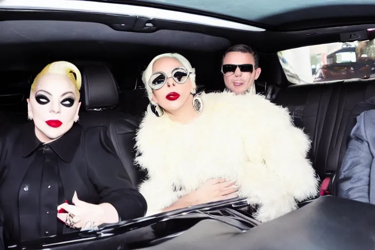 Image similar to lady gaga and judy garland carpool karaoke