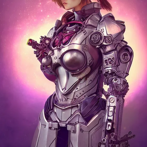 Image similar to studio portrait of lawful good colorful female holy mecha paladin absurdly beautiful, elegant, young sensual graceful woman, ultrafine hyperrealistic detailed face illustration by kim jung gi, irakli nadar, intricate linework, sharp focus, bright colors, matte, octopath traveler, final fantasy, unreal engine highly rendered, global illumination, radiant light, intricate environment