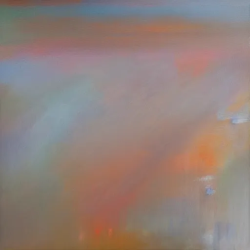 Prompt: silent beams shining through calm winds, abstract, oil on canvas, brushstrokes,
