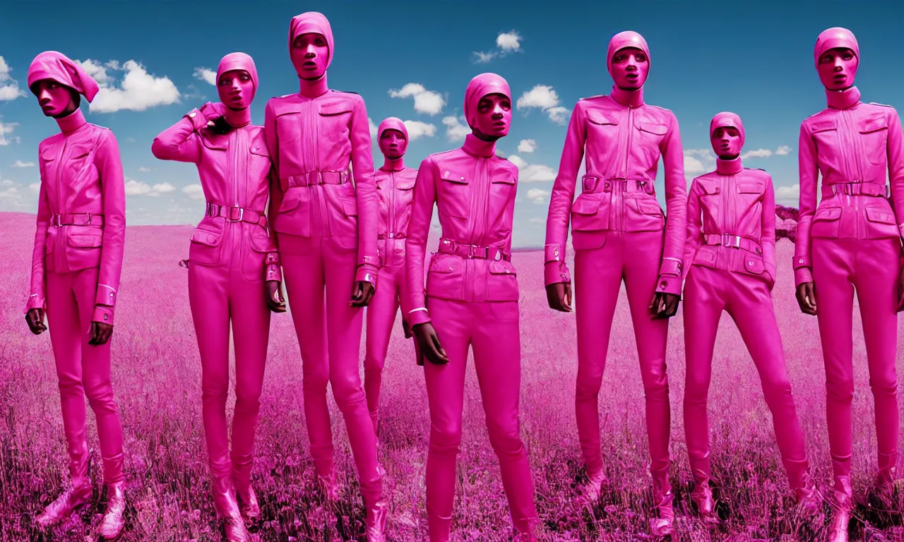 Image similar to fashion advertising campaign by richard mosse