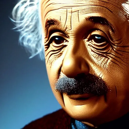 Image similar to Albert Einstein in Star Trek, color, highly detailed, high quality, HD, 4k, 8k, Canon 300mm, professional photographer, 40mp, lifelike, top-rated, award winning, realistic, sharp, no blur, edited, corrected, trending