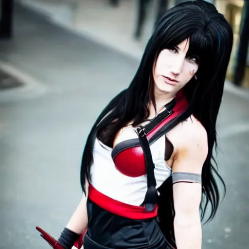 Image similar to cosplay of tifa lockhart, trending on artstartion and instagram
