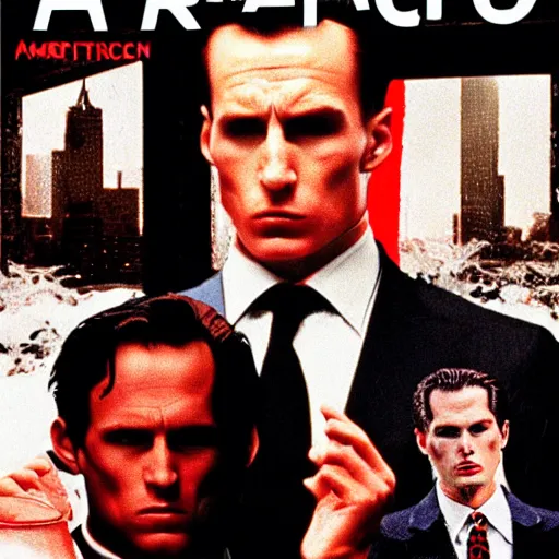 Image similar to American Psycho (1999) but it's a dream