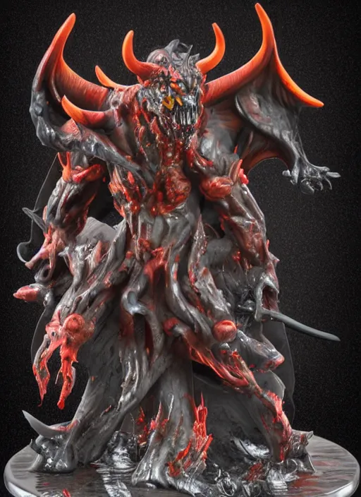 Image similar to 80mm resin detailed miniature of a Demon from hell, Product Introduction Photos, 4K, Full body