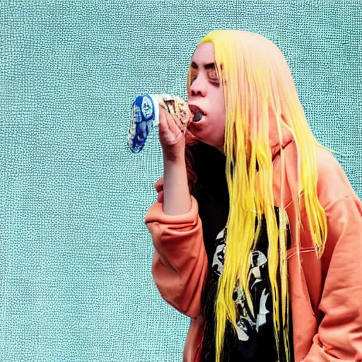 Prompt: billie eilish vomiting