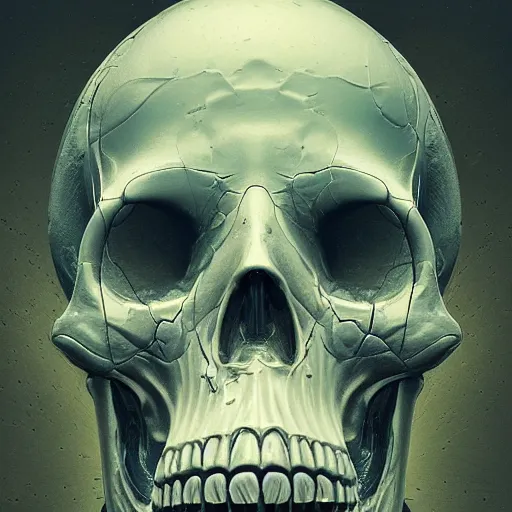 Image similar to portrait_of_a_melting_skull._intricate_abstract._intricate_artwork._by_Tooth_Wu_wlop_beeple_dan_mumford._octane_render_trending_on_artstat