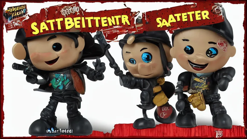 Image similar to sabattier effect unintelligent collectible vinyl miniature toy fraud