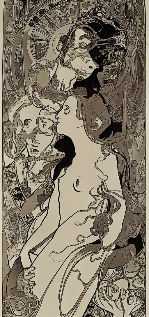 Image similar to Guernica,Alphonse Maria Mucha