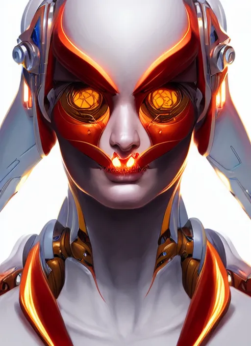 Prompt: portrait of a cyborg phoenix -20 by Artgerm, biomechanical, hyper detailled, trending on artstation