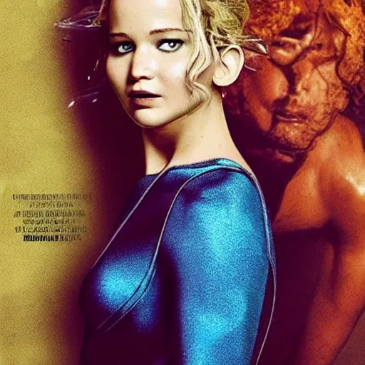 Image similar to promo shot of Jennifer Lawrence in a remake of 5th Element (2029)