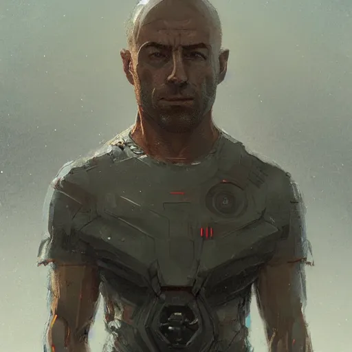 Image similar to portrait of joe rogan, concept art by greg rutkowski, futuristic and brutalist environment, scifi, highly detailed portrait, digital painting, artstation, concept art, smooth, sharp foccus ilustration, artstation hq