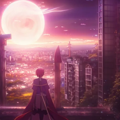 Prompt: emma watson in heavens feel movie, tokyo, ufotable, kyoani, high quality, key visual, cinematic, city background, night time, rooftop, fate stay night, unlimited blade works, greg rutkowski, high resolution, dynamic pose, extreme close up, street clothes, anime, high budget