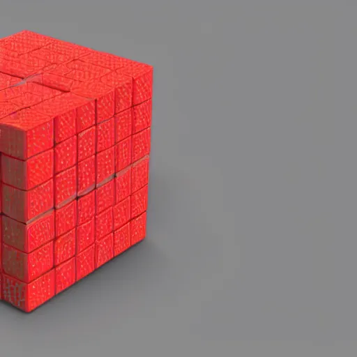 Prompt: a 4 d cube, in the resolution of google parti