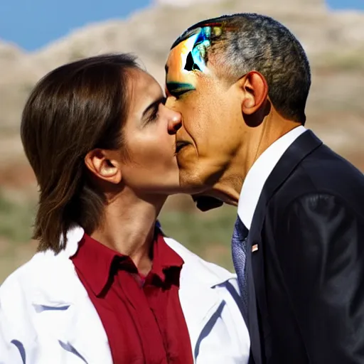 Image similar to obama kissing walter white