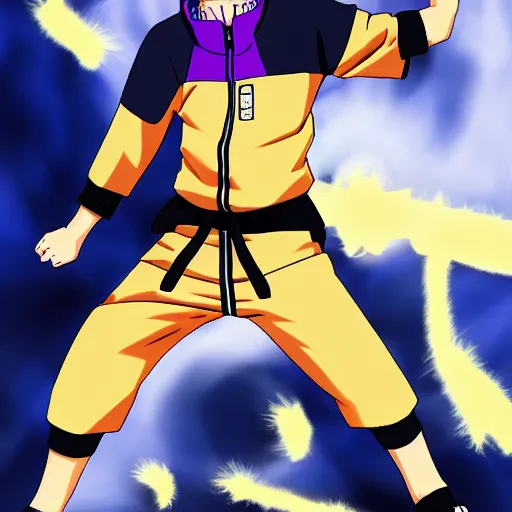 Image similar to naruto uzamaki in the style of craig mullens