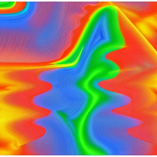 Image similar to a CFD Simulation of a spaceshuttle, Colourful, Multiphase flow