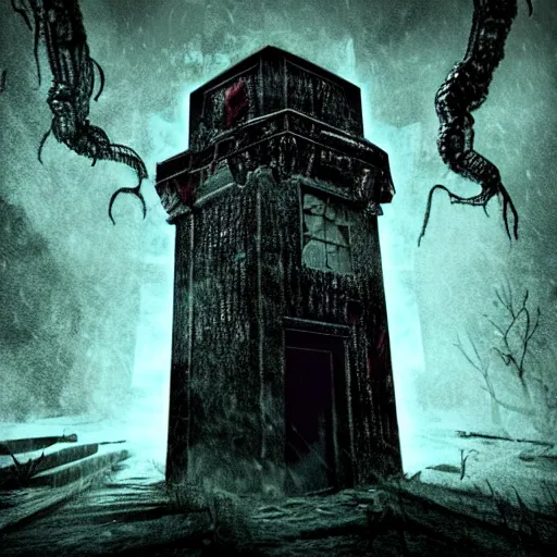 Prompt: a horror game based on lovecraft, gothic horror