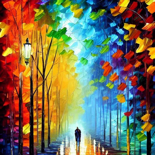 Image similar to fractal artwork by missy gainer at deviantart, style of leonid afremov