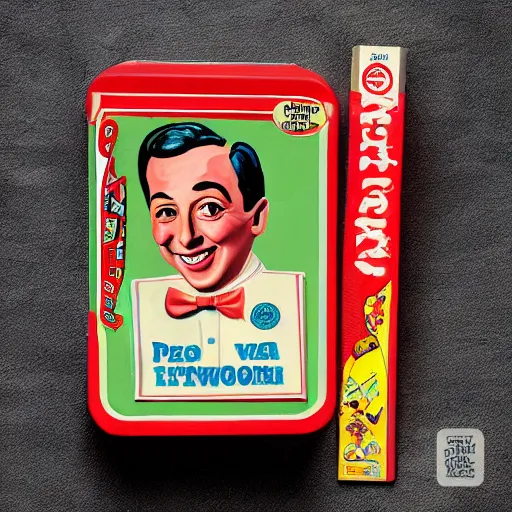 Image similar to peewee herman vintage cereal box, photo