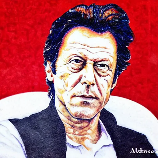 Image similar to imran khan in cappuccino art