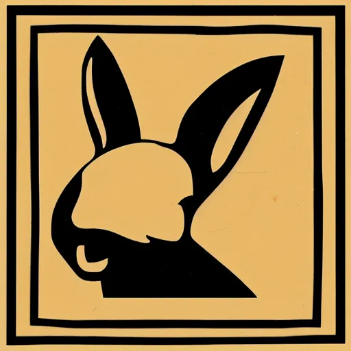 Prompt: a logo of a rabbit, designed by dali