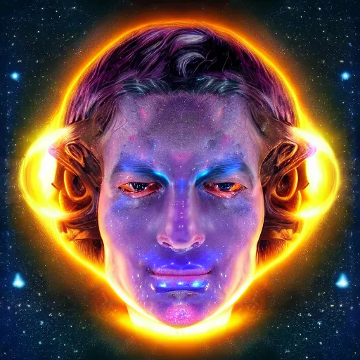 Image similar to cosmic demigod , realistic 4k deep color