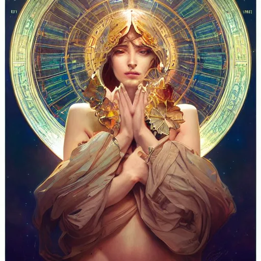 Image similar to The heart beat of the universe, intricate, highly detailed, digital painting, artstation, concept art, sharp focus, cinematic lighting, illustration, art by artgerm and greg rutkowski, alphonse mucha, cgsociety