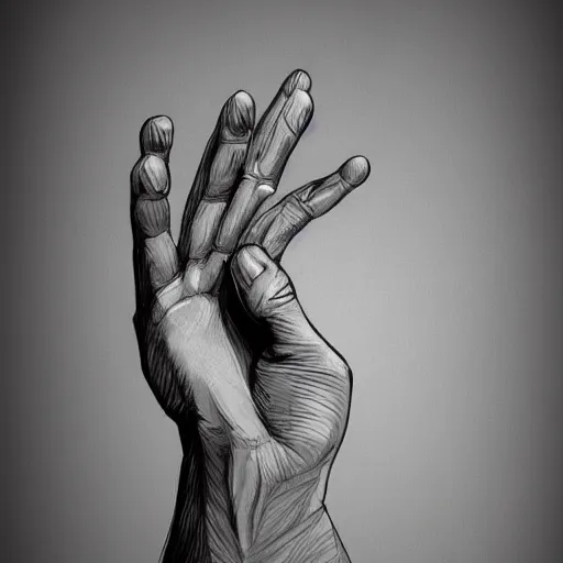 Image similar to Hands anatomy tonemapped in the style of Artstation