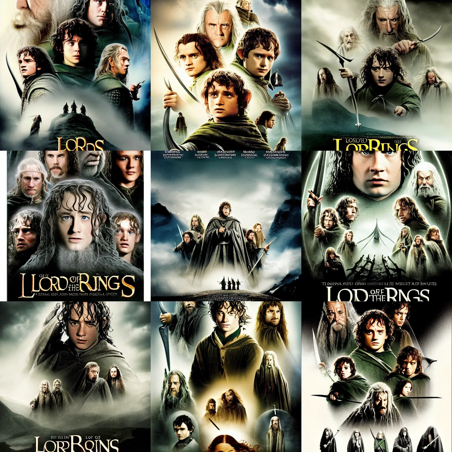 Prompt: lord of the rings movie poster