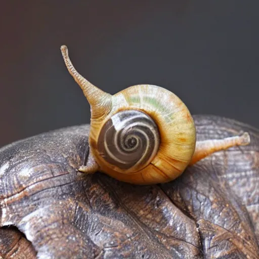 Prompt: a snail with an eyeball for a shell, shell with the texture of an eyeball, eyeball shaped like a shell