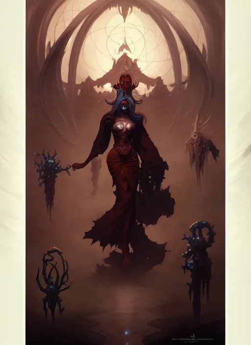 Image similar to necromancer, in the style of angelarium, by peter mohrbacher, hyper detailed, intricate, complex, 8 k, crisp,