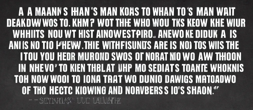 Image similar to a man does not know what he is saying until he knows what he is not saying.