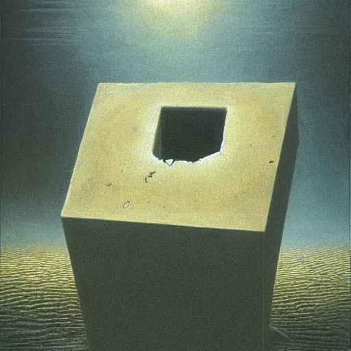 Prompt: dead box by zdzisław beksinski