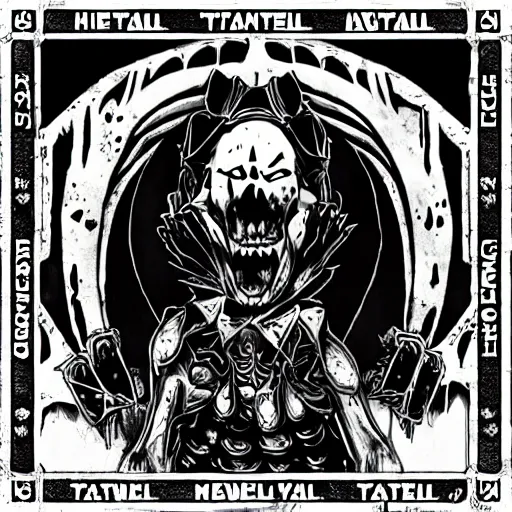 Prompt: undertale heavy metal album cover, album cover