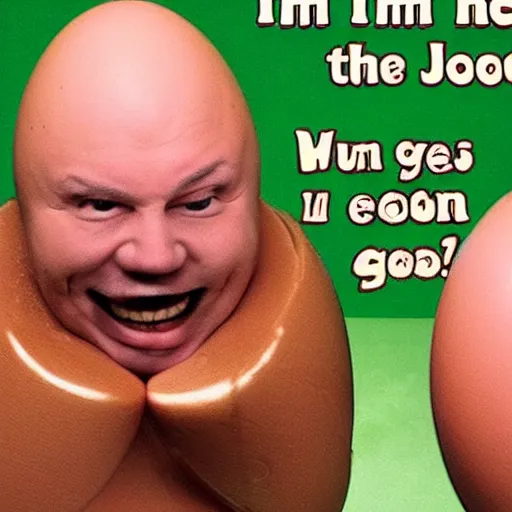Prompt: i am the egg man they are the egg men i am the walrus goo goo g'joob