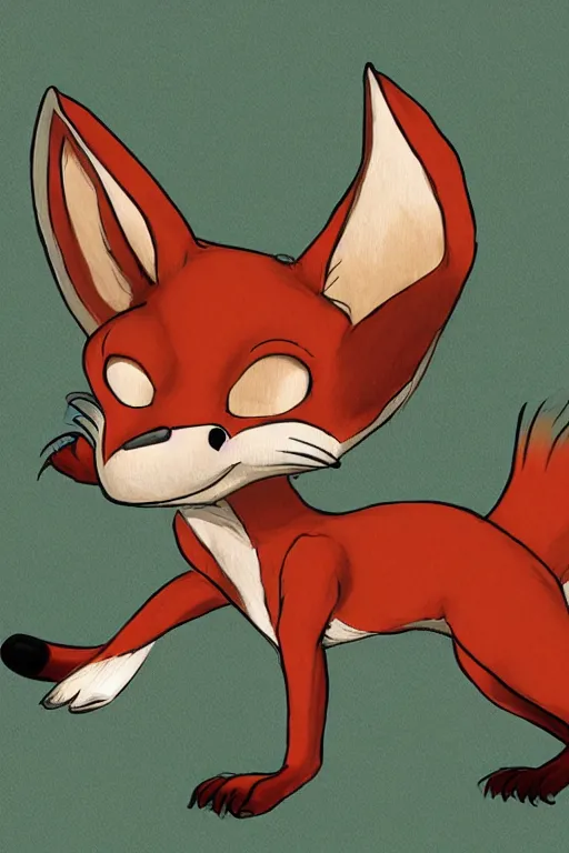 Image similar to a fox fursona, trending on furaffinity, by don bluth, furry art, digital art