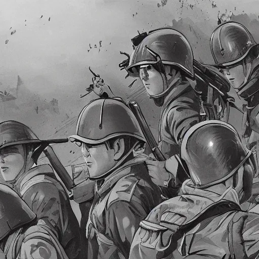 ArtStation - WW2 Japanese Banzai charge