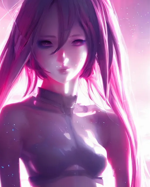 Prompt: beautiful anime art of a cyberpunk girl, character by WLOP, rossdraws, Logan, Cure, Mingche,n Shen, BangkuART, sakimichan yan gisuka, JeonSeok Lee