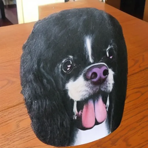 Image similar to Dog with Michael Jackson head