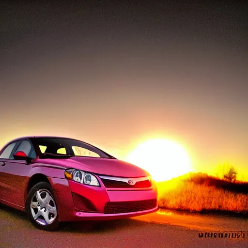 Image similar to car with a bitter sunset