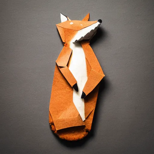 Prompt: studio photography of sandwich in the shape of a fox