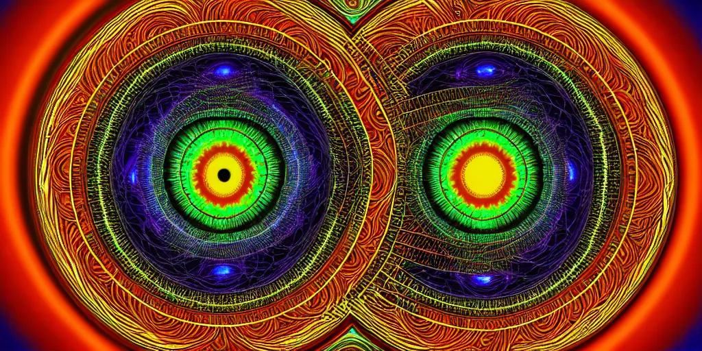 Prompt: dmt dream, eye of horace, sacred geometry, psychedelic architecture, soul frequency, 8 k resolution, highly detailed,