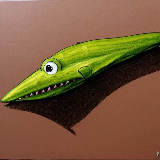 Image similar to pickle shark. hyperdetailed photorealism