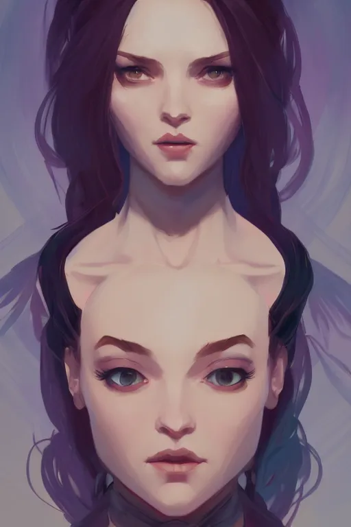 Image similar to portrait of a character from arcane, stylized, cinematic, ambient lighting, 4 k, lois van baarle, ilya kuvshinov, rossdraws, alphonse mucha, jung gi kim, artstation