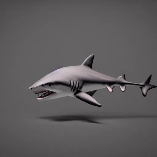 Prompt: A shark-shaped mouse design, Octane Render, Redshift Render, Arnold Render.