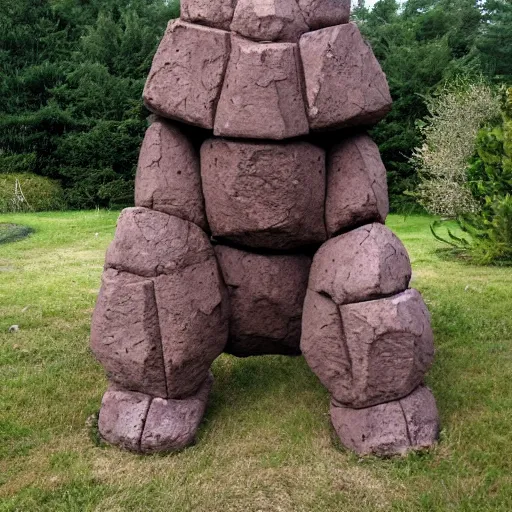 Image similar to rock golem with an angry face