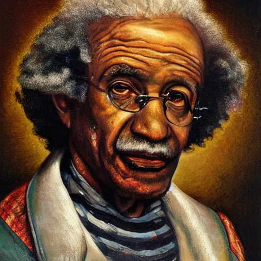 Prompt: south african einstein portrait