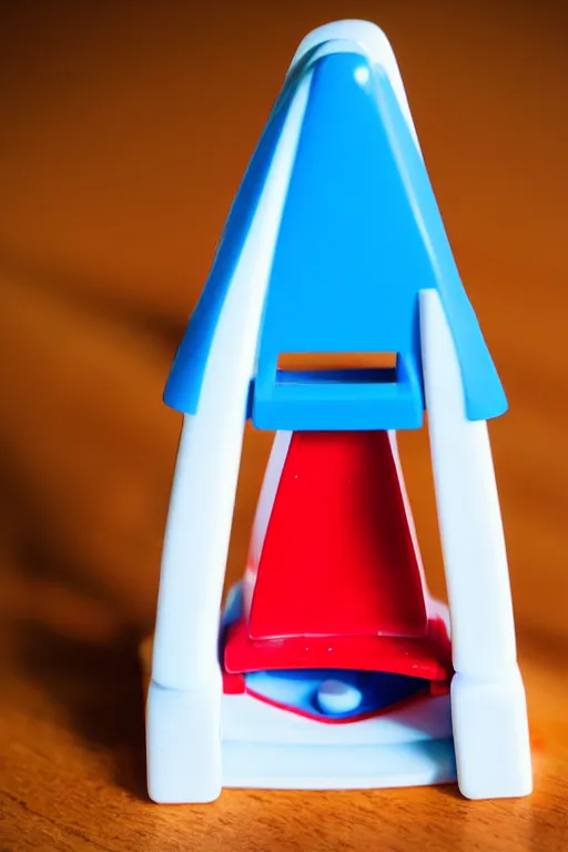 Image similar to a plastic toy guillotine, fisherprice toy guillotine, guillotine, high detail product photo, trending on artstation, 8 k