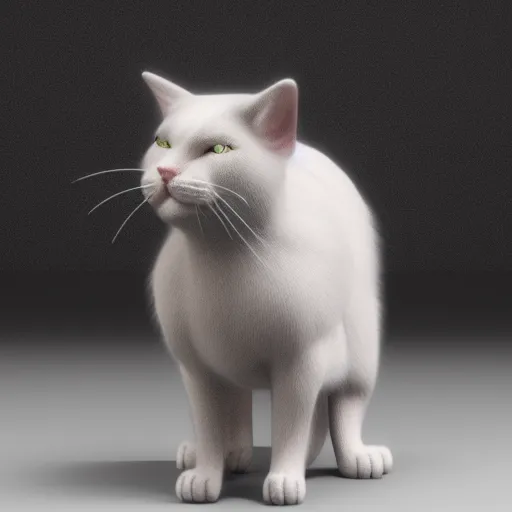 Image similar to a Belgian Blue mixed with a cat, very detailed, ultrarealistic, dramatic lighting, electrical details, high details, 4k, 8k, best, accurate, trending on artstation, fur, groom, k9, photorealism, ultrarealistic, octane render, ray tracing, mental ray, catdog, unreal engine 5