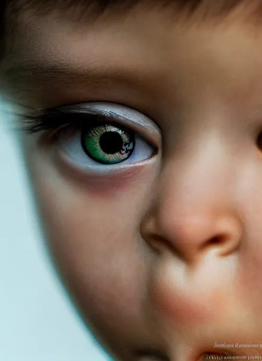 Image similar to closeup portrait of a Black-Eyed Child ghost, depth of field, zeiss lens, detailed, symmetrical, centered, fashion photoshoot, by Annie Leibovitz and Steve McCurry, David Lazar, Jimmy Nelsson, Breathtaking, 8k resolution, extremely detailed, beautiful, establishing shot, artistic, hyperrealistic, beautiful face, octane render